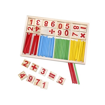 Alytimes Educational Wooden Counting Stick for Kids