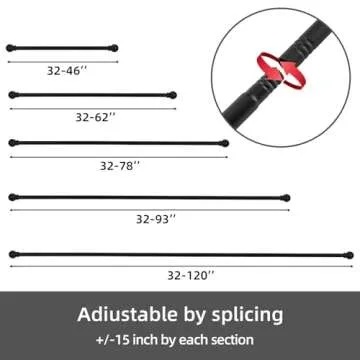 GXOACKJ Adjustable Decorative Curtain Rod Set for Windows