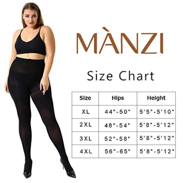 Plus Size Control Top Tights by MANZI – Comfortable & Chic