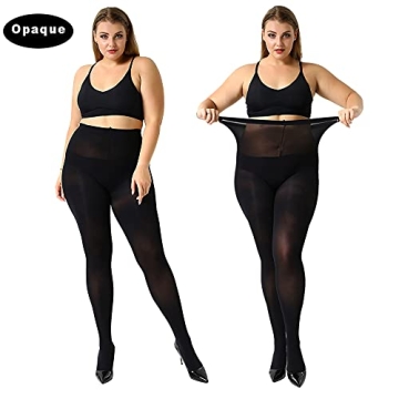 Plus Size Control Top Tights by MANZI – Comfortable & Chic