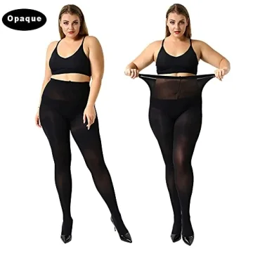 Plus Size Control Top Tights by MANZI – Comfortable & Chic