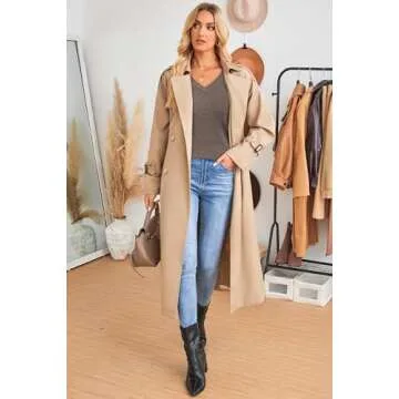 Arach&Cloz Women's V Neck Pullover Sweater for Spring 2025