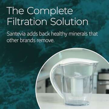 Santevia Classic Alkaline Water Filter Pitcher | Water Filtration System | Chlorine and Lead Filter ...