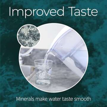 Santevia Classic Alkaline Water Filter Pitcher | Water Filtration System | Chlorine and Lead Filter | Water Purifier Pitcher | 9-Cup Home Water Filter