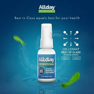 Allday Dry Mouth Spray - Effective Minty Relief Pack of 2
