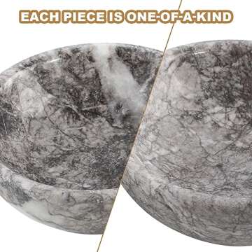 Koville Moroccan Natural Marble Incense Holder, Incense Holders for Sticks, Sturdy Incense Burner Ash Catcher, Ideal for Meditation, Relaxing, Easy to Clean(Gris Lido)