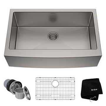 Kraus KHF200-33 Stainless Steel Farmhouse Sink - Durable & Elegant