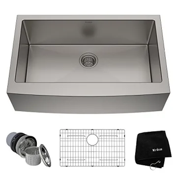 Kraus KHF200-33 Stainless Steel Farmhouse Sink - Durable & Elegant