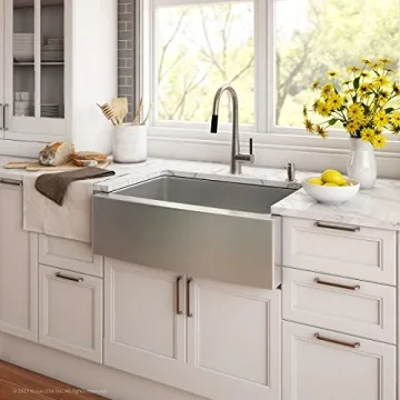 Kraus KHF200-33 Stainless Steel Farmhouse Sink - Durable & Elegant