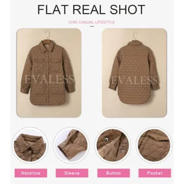 Evaless Lightweight Quilted Jacket for Women - Fall Style