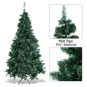 COSTWAY 7Ft PVC Christmas Tree Holiday Decor for All