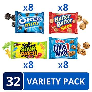 OREO Mini Cookies, CHIPS AHOY! Mini Cookies, SOUR PATCH KIDS Candy & Nutter Butter Bites Cookies & C...