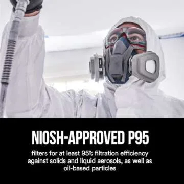 3M Performance Filter, P95 Particulate, 10 Pack, NIOSH-APPROVED P95 filters, Replacement Filters Easy To Install, Attaches To 3M 5000 respirators & 3M 6000 cartridges with 3M 501 Retainer (5P71P10-C)
