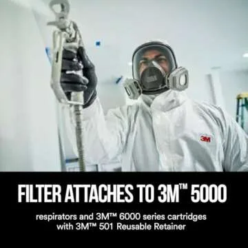3M Performance Filter, P95 Particulate, 10 Pack, NIOSH-APPROVED P95 filters, Replacement Filters Easy To Install, Attaches To 3M 5000 respirators & 3M 6000 cartridges with 3M 501 Retainer (5P71P10-C)