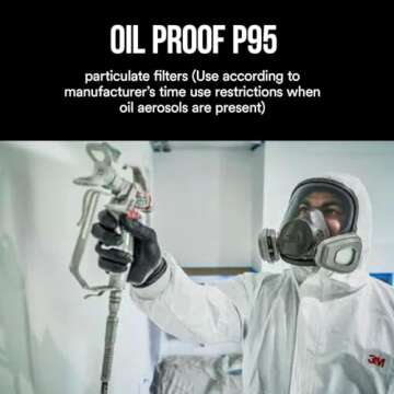 3M Performance Filter, P95 Particulate, 10 Pack, NIOSH-APPROVED P95 filters, Replacement Filters Easy To Install, Attaches To 3M 5000 respirators & 3M 6000 cartridges with 3M 501 Retainer (5P71P10-C)