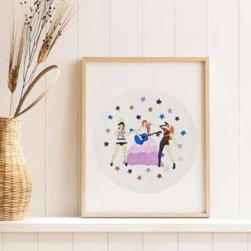 LETISH Star Embroidery Kit for Beginner with Art Vocalist Pattern Adults Starter DIY Needlepoint Cross Stitch Kits Hand Stitches Kit Craft Handy Sewing