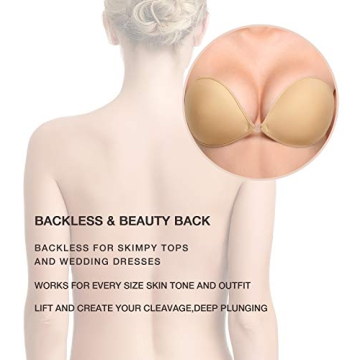 Wingslove Adhesive Bra for Backless Dress - Reusable & Comfortable