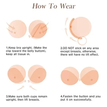 Wingslove Adhesive Bra for Backless Dress - Reusable & Comfortable