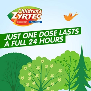 Zyrtec 24 Hr Children’s Allergy Syrup with Cetirizine, Dye- & Sugar-Free, Grape Flavor, 1 fl. oz