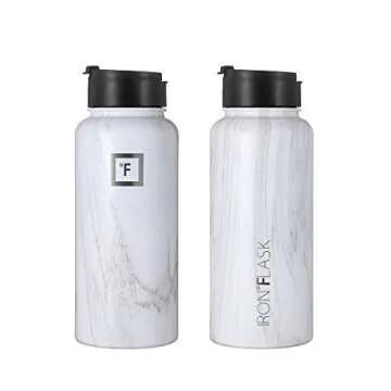 IRON °FLASK Camping Hydration Flask - 3 Lids, Insulated