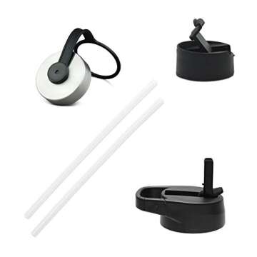 IRON °FLASK Camping & Hiking Hydration Flask with 3 Lids - Stainless Steel, Double Walled & Vacuum Insulated Water Bottle - Leak Proof & BPA Free (Carrara Marble, Straw - 32 oz)