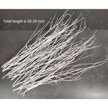 Decorative Birch Branches Decoration, 23 Inch Birch Stems for Wedding Decor,Dried Twigs for Christmas Decor (White)
