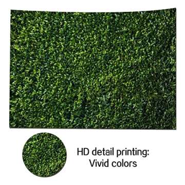 HQM 7x5FT Nature Spring 3D Green Leaves Theme Photo Background Wedding Birthday Party Newborn Baby Shower Photography Backdrops Zoo Decor Shoot Props Bannner