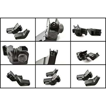 Versatile 45 Degree Offset Iron Sights by AT3 Tactical for Quick Transition