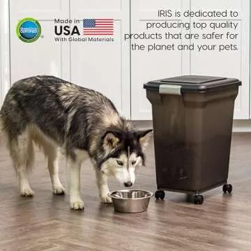 IRIS USA Airtight Pet Food Storage Container on Wheels