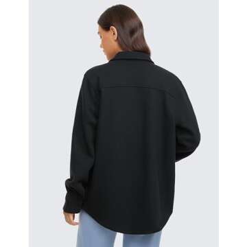 CRZ YOGA Womens Fleece Shacket – Cozy, Stylish, and Versatile for Fall