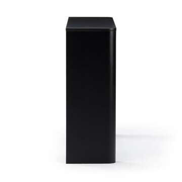 Plank+Beam Contour Console Table, 46 Inch, Solid Wood Sofa Table, Entryway Table for Hallway, Narrow Behind The Couch Table, Console Tables for Entryway, Living Room, Foyer, Easy Assembly, Black