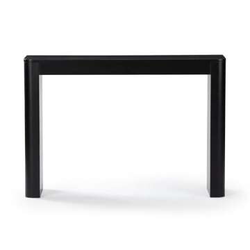 Plank+Beam Contour Console Table, 46 Inch, Solid Wood Sofa Table, Entryway Table for Hallway, Narrow Behind The Couch Table, Console Tables for Entryway, Living Room, Foyer, Easy Assembly, Black