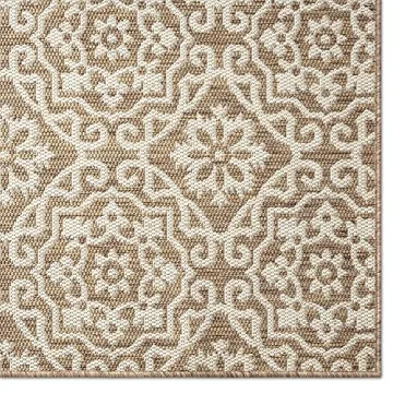 Nicole Miller New York Patio Country Danica Transitional Geometric Indoor/Outdoor Area Rug, Brown/Beige, 7'9"x10'2"