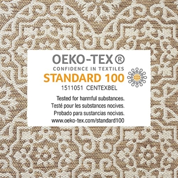 Nicole Miller New York Patio Country Danica Transitional Geometric Indoor/Outdoor Area Rug, Brown/Beige, 7'9"x10'2"