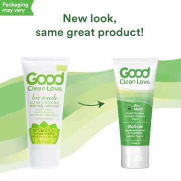Good Clean Love BioNude Ultra Sensitive Personal Lubricant, Hypoallergenic Unscented & Unflavored Wa...