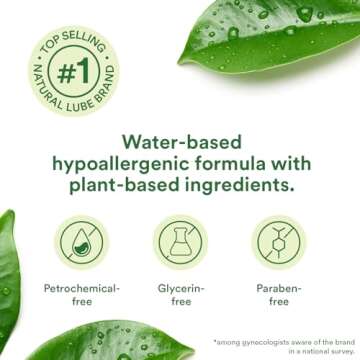 Good Clean Love BioNude Ultra Sensitive Personal Lubricant, Hypoallergenic Unscented & Unflavored Water-Based Lube, Safe for Adult Toys & Condoms for Men, Women, and Couples, 3 Oz