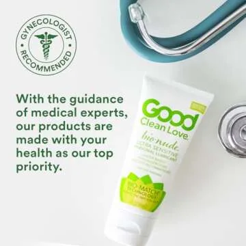 Good Clean Love BioNude Ultra Sensitive Personal Lubricant, Hypoallergenic Unscented & Unflavored Water-Based Lube, Safe for Adult Toys & Condoms for Men, Women, and Couples, 3 Oz