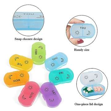 Compact & Stylish Pill Box for Daily Medication Management