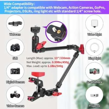 Sturdy Magic Arm Camera Mount for Secure Setup