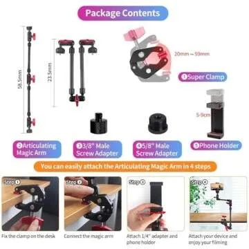 Sturdy Magic Arm Camera Mount for Secure Setup