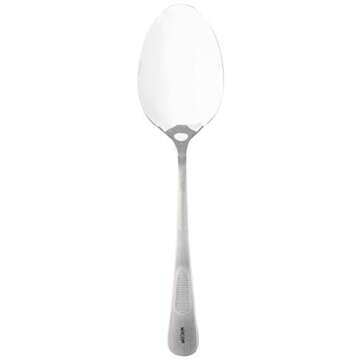Mercer Culinary 18-8 Stainless Steel Plating Spoon with Solid Bowl, 9 Inch,Silver