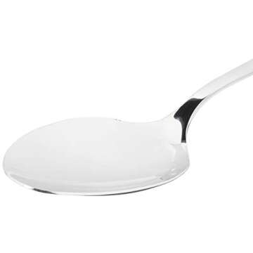 Mercer Culinary 18-8 Stainless Steel Plating Spoon, 9 Inch
