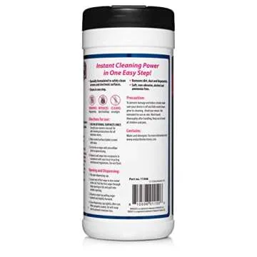 Endust for Electronics; Screen & Surface Cleaning Wipes, Great LCD and Plasma Wipes, 70 Wipes (11506)