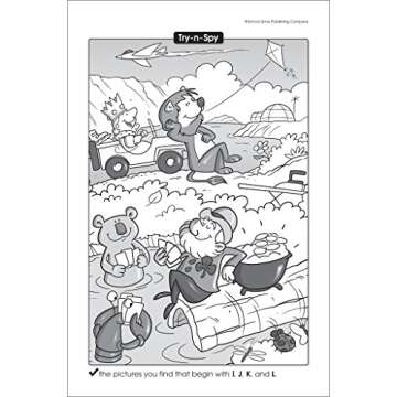 School Zone - My First Try-n-Spy® Workbook - Ages 5 to 7, Kindergarten to 1st Grade, Activity Pad, Search & Find, Picture Puzzles, Hidden Pictures, and More (School Zone Little Busy Book™ Series)