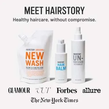 Hairstory Undressed, Texturizing Salt Free Hairspray, Ideal for All Hair Types, Beach Waves & UV Protection, Volumize & Enhance Hair Texture, 8oz