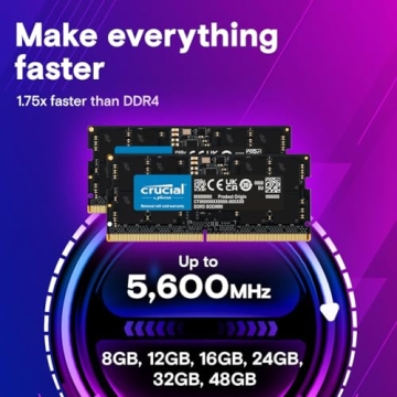 Crucial 32GB DDR5 RAM Kit 5600MHz Performance Upgrade