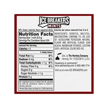 ICE BREAKERS Cinnamon Sugar Free Breath Mints 8 Count