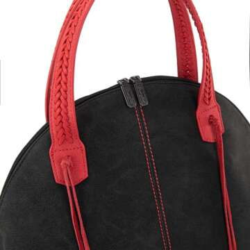 Wrangler Large Tote Bag for Women Weekender Bag Extra Handbag for Women Top handle Travel bag and Carry on bag With Double Zipper WG93G-2006BK