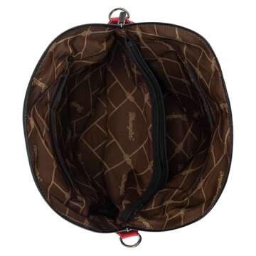 Wrangler Large Tote Bag for Women Weekender Bag Extra Handbag for Women Top handle Travel bag and Carry on bag With Double Zipper WG93G-2006BK