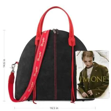 Wrangler Large Tote Bag for Women Weekender Bag Extra Handbag for Women Top handle Travel bag and Carry on bag With Double Zipper WG93G-2006BK